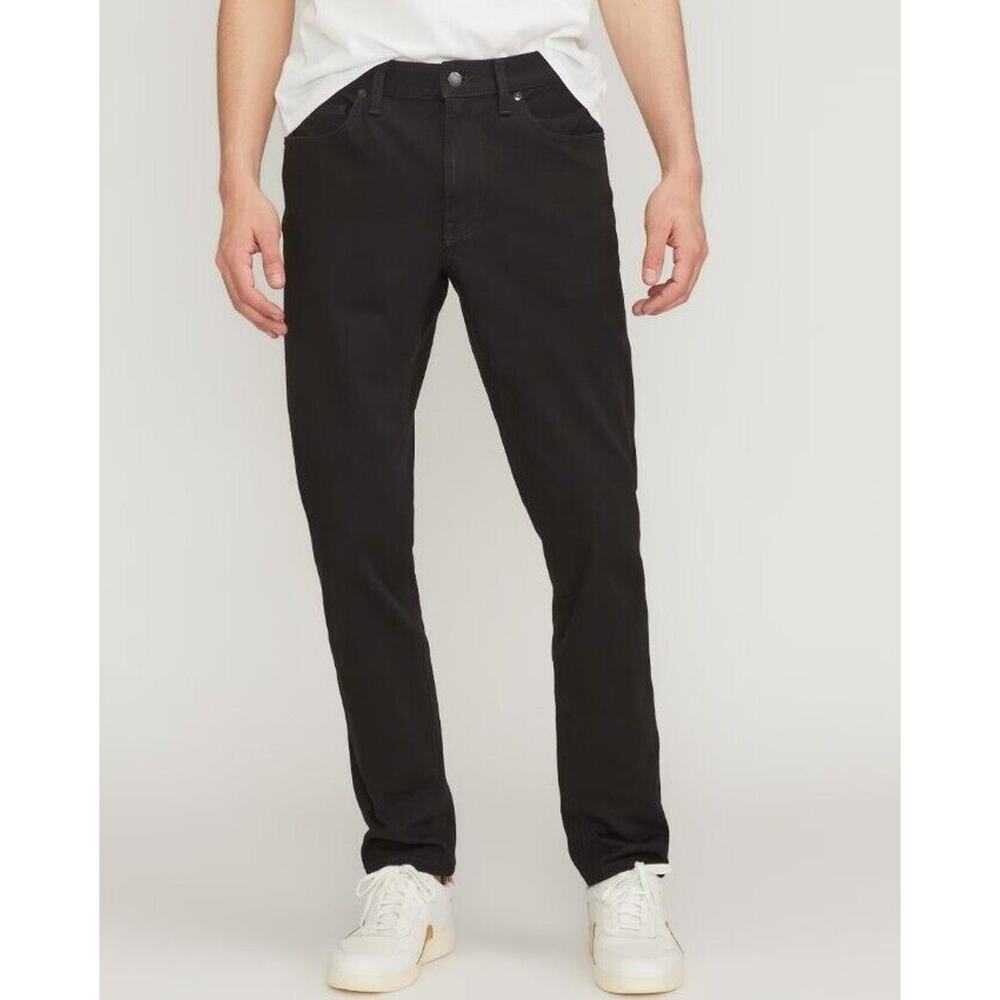 NEW Everlane Uniform Men 35 Black "The Slim 4-Way Stretch Organic Jeans" 35x30